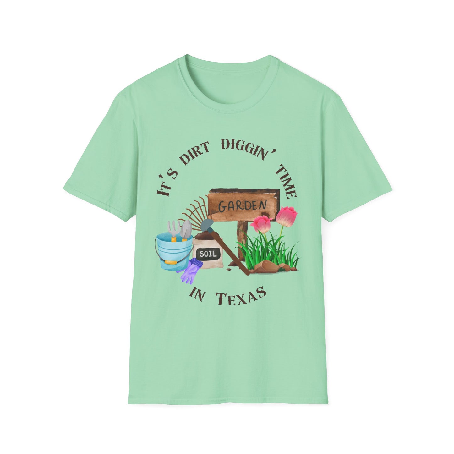 Garden-Themed Unisex Softstyle T-Shirt, Perfect for Plant Lovers, Gardening Gifts, Spring Celebrations, Outdoor Activities, Gift for Him/Her
