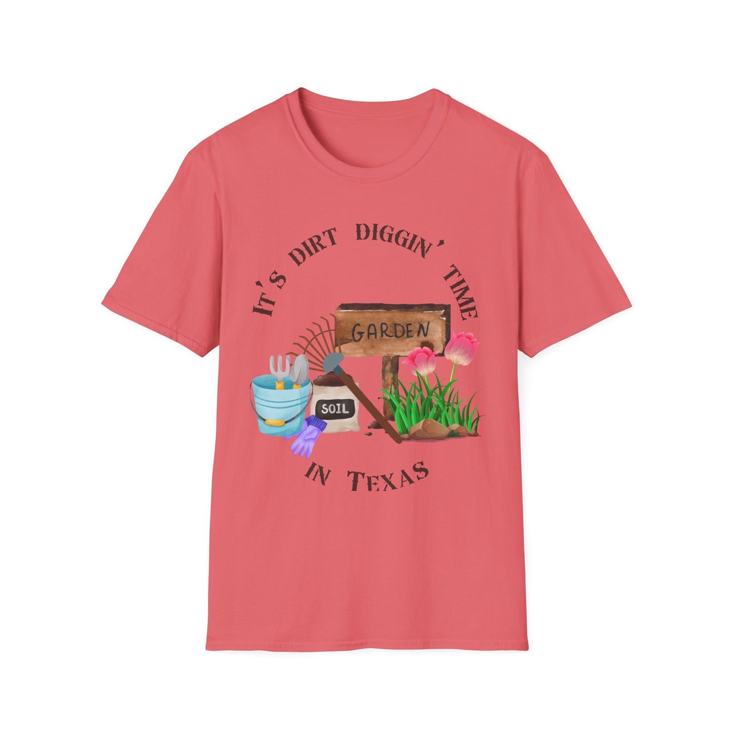 Garden-Themed Unisex Softstyle T-Shirt, Perfect for Plant Lovers, Gardening Gifts, Spring Celebrations, Outdoor Activities, Gift for Him/Her