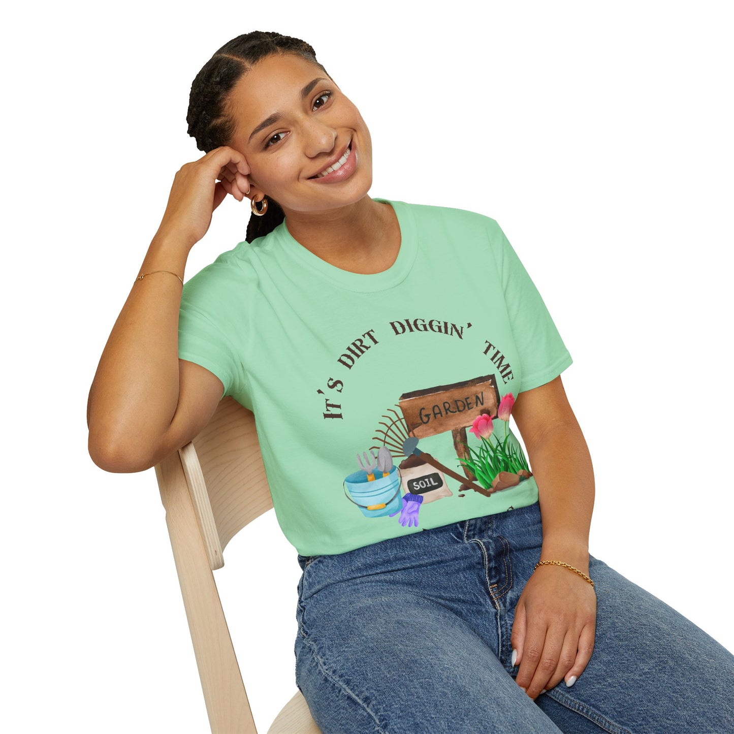 Garden-Themed Unisex Softstyle T-Shirt, Perfect for Plant Lovers, Gardening Gifts, Spring Celebrations, Outdoor Activities, Gift for Him/Her